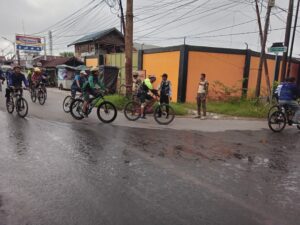 Pengawasan dan Pengaturan Lalu Lintas dalam Acara Gowes Bersama Wali Kota Banjarmasin Awal Tahun 2025