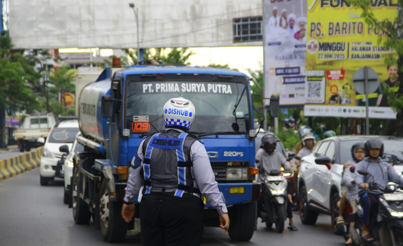 Dishub dan Satlantas Polresta Banjarmasin Tindak Truk Langgar Jam Operasional, Sosialisasi Sudah Dilakukan Sejak Tiga Tahun Terakhir