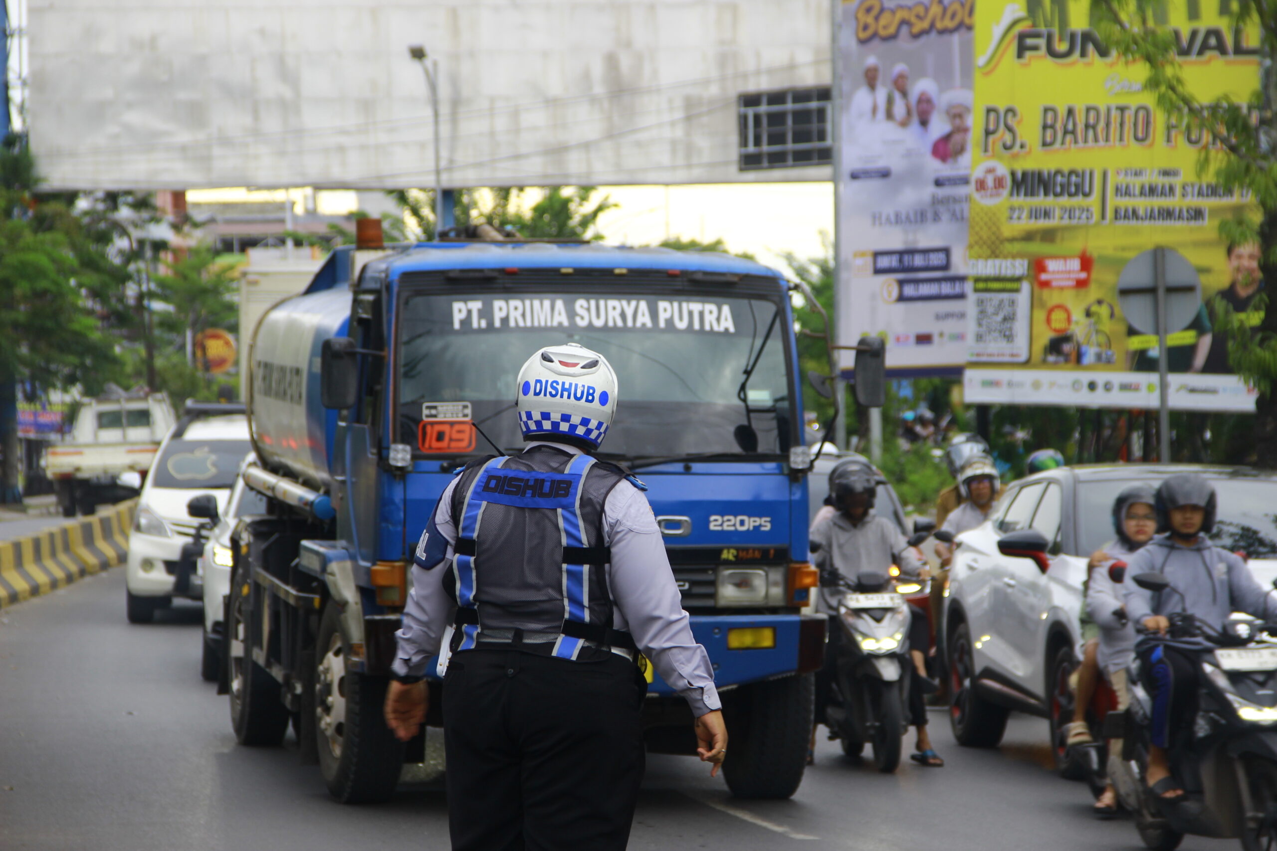 Dishub dan Satlantas Polresta Banjarmasin Tindak Truk Langgar Jam Operasional, Sosialisasi Sudah Dilakukan Sejak Tiga Tahun Terakhir