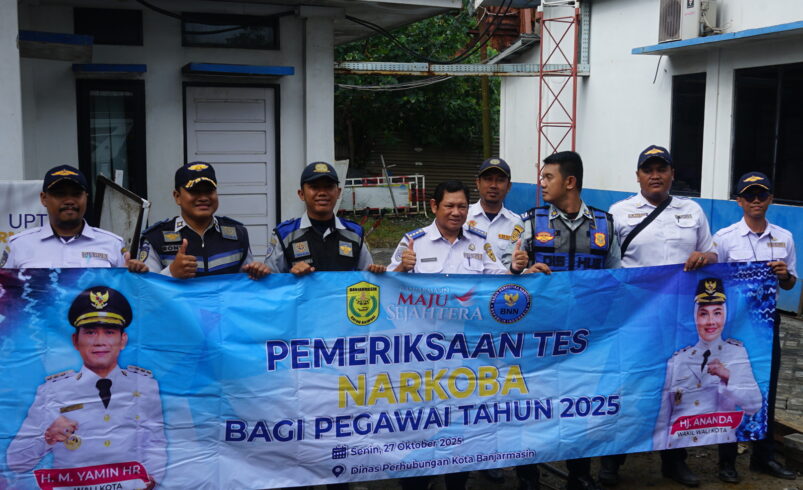 BKD Kota Banjarmasin Gelar Sidak Kedisiplinan di Dishub, Lanjutkan Tes Urine Bersama BNN