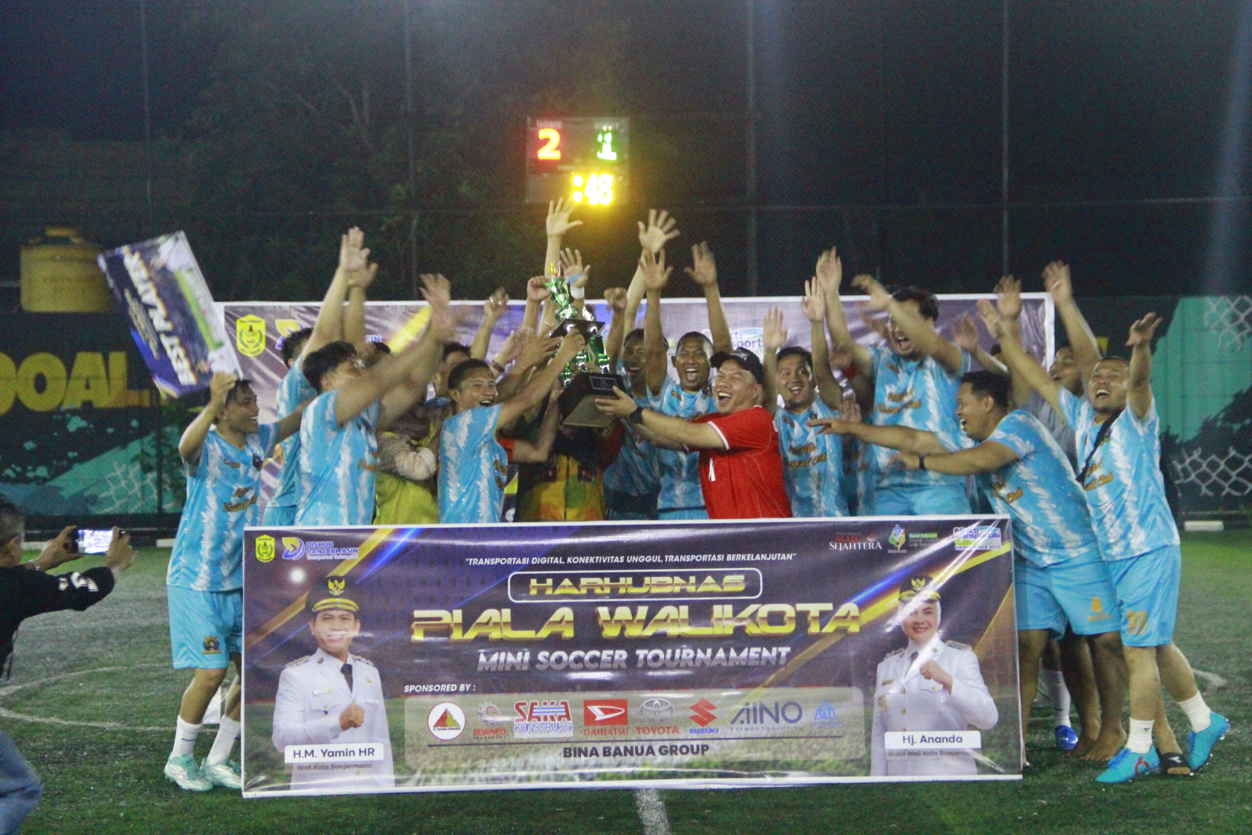 Turnamen Mini Soccer Piala Wali Kota Banjarmasin Resmi Ditutup, Distrik Navigasi Raih Juara Pertama