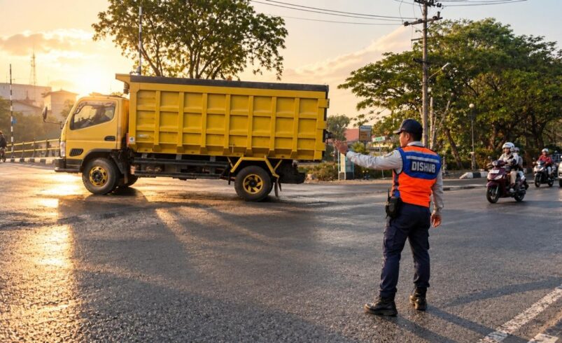 Empat Jam Pengawasan Angkutan Barang, Dishub Banjarmasin Upayakan Lalu Lintas Lebih Tertib