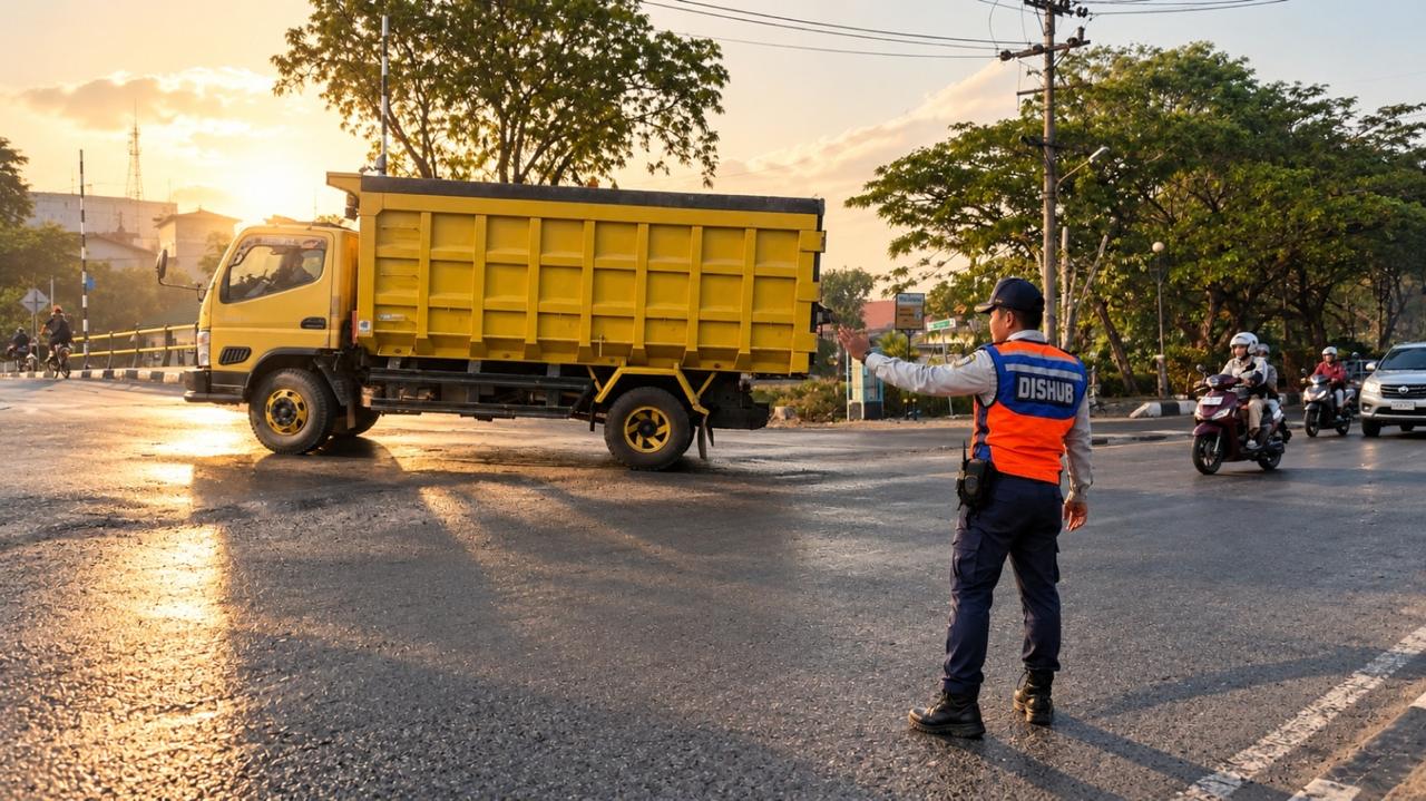 Empat Jam Pengawasan Angkutan Barang, Dishub Banjarmasin Upayakan Lalu Lintas Lebih Tertib